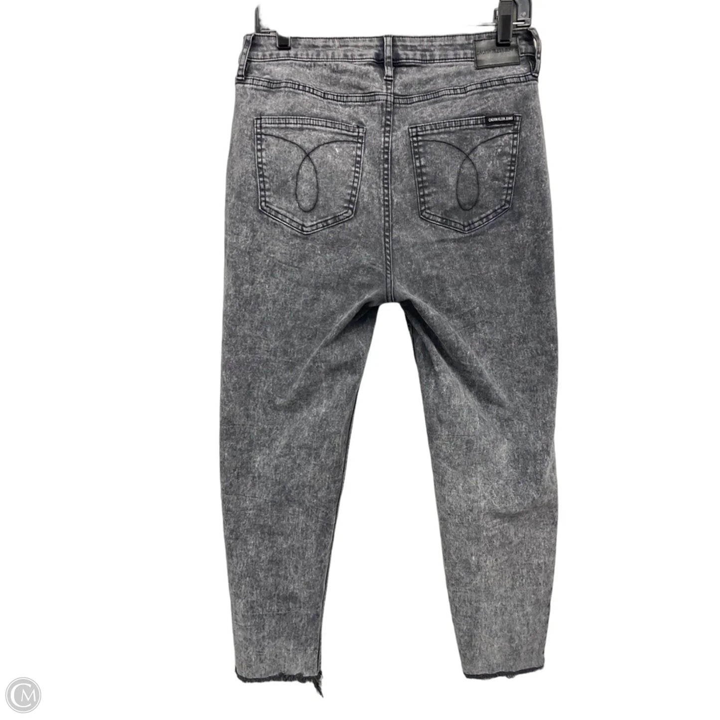Jeans Skinny By Calvin Klein In Grey, Size: 8