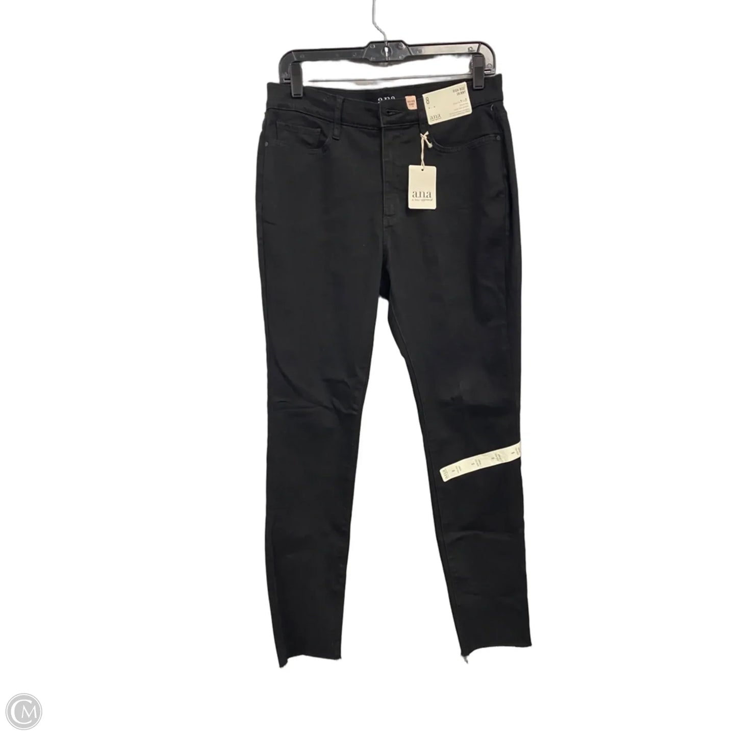Jeans Skinny By Ana In Black Denim, Size: 8