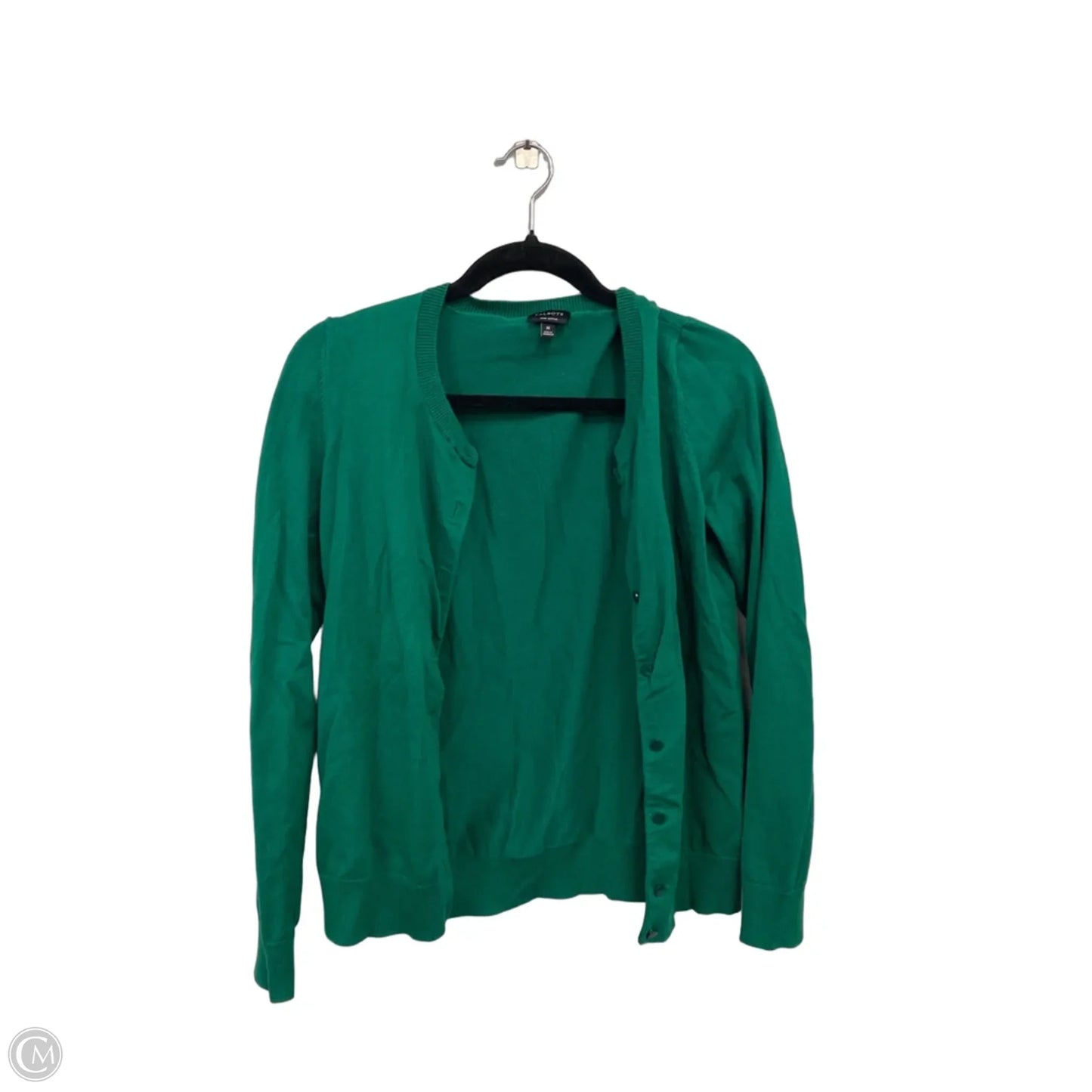 Sweater Cardigan By Talbots In Green, Size: M