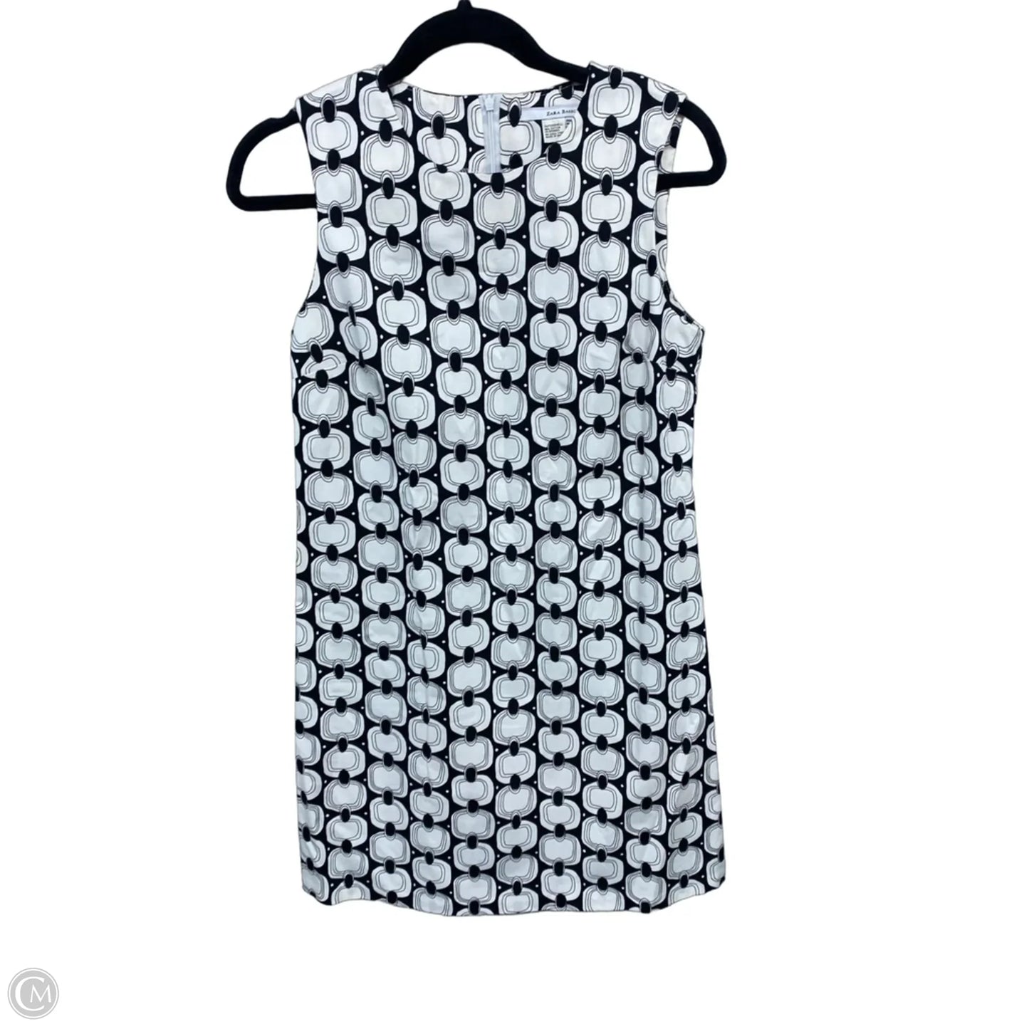 Dress Casual Short By Zara Basic In Black & White, Size: M