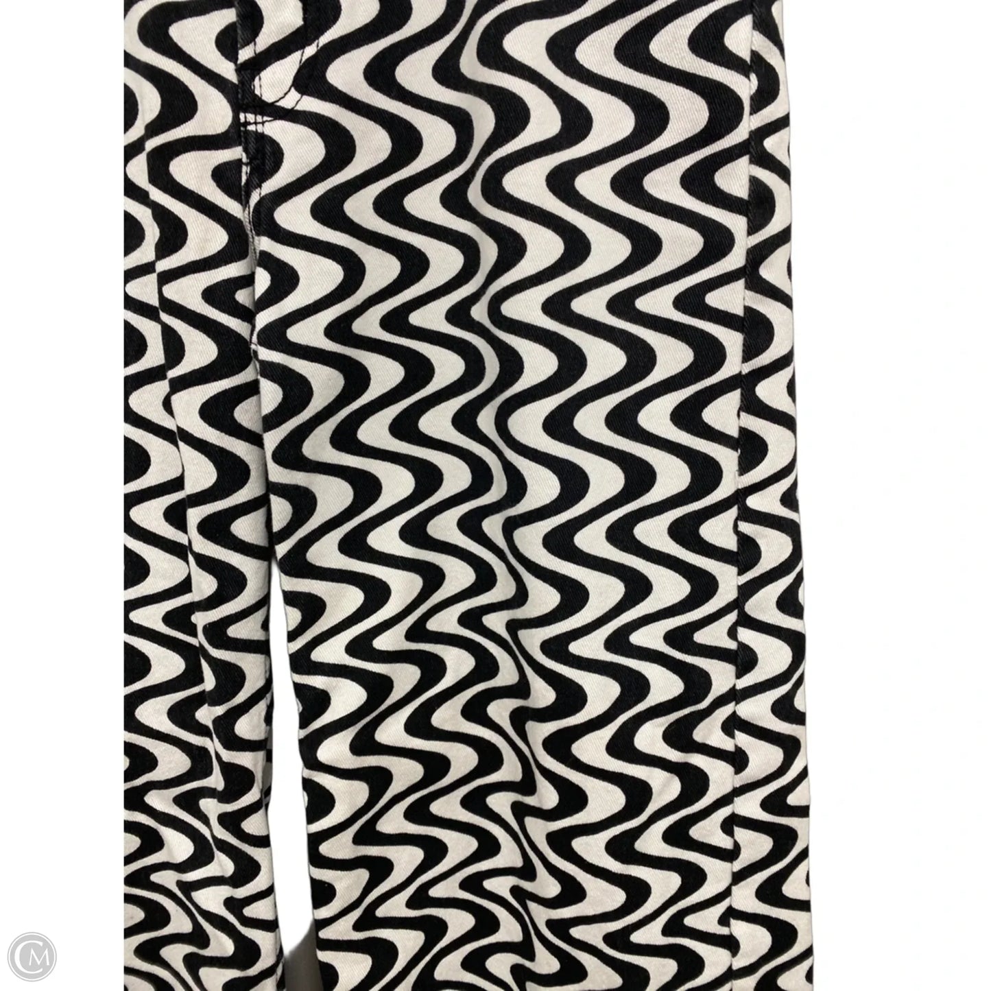 Jeans Wide Leg By Divided In Black & White, Size: M