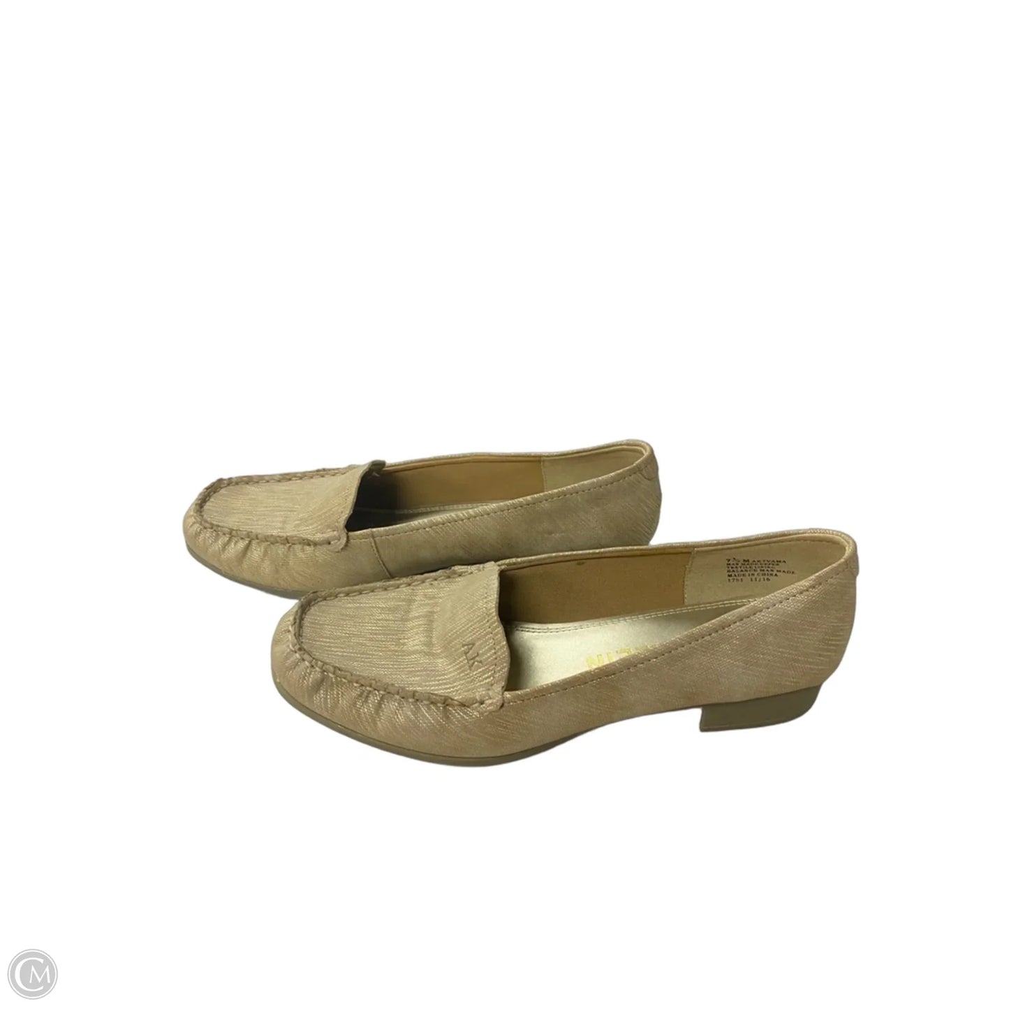 Shoes Flats By Anne Klein In Brown & Gold, Size: 7.5