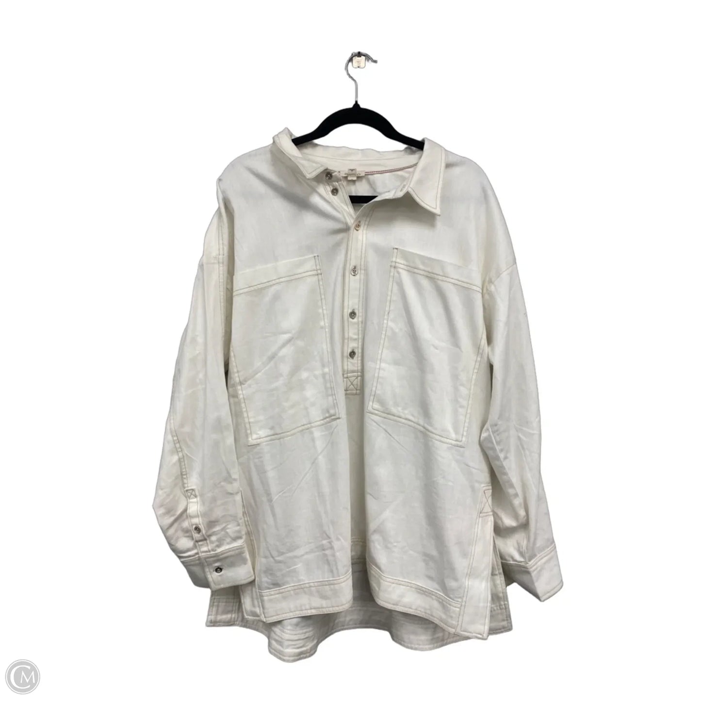 Tunic Long Sleeve By Pilcro In White, Size: L