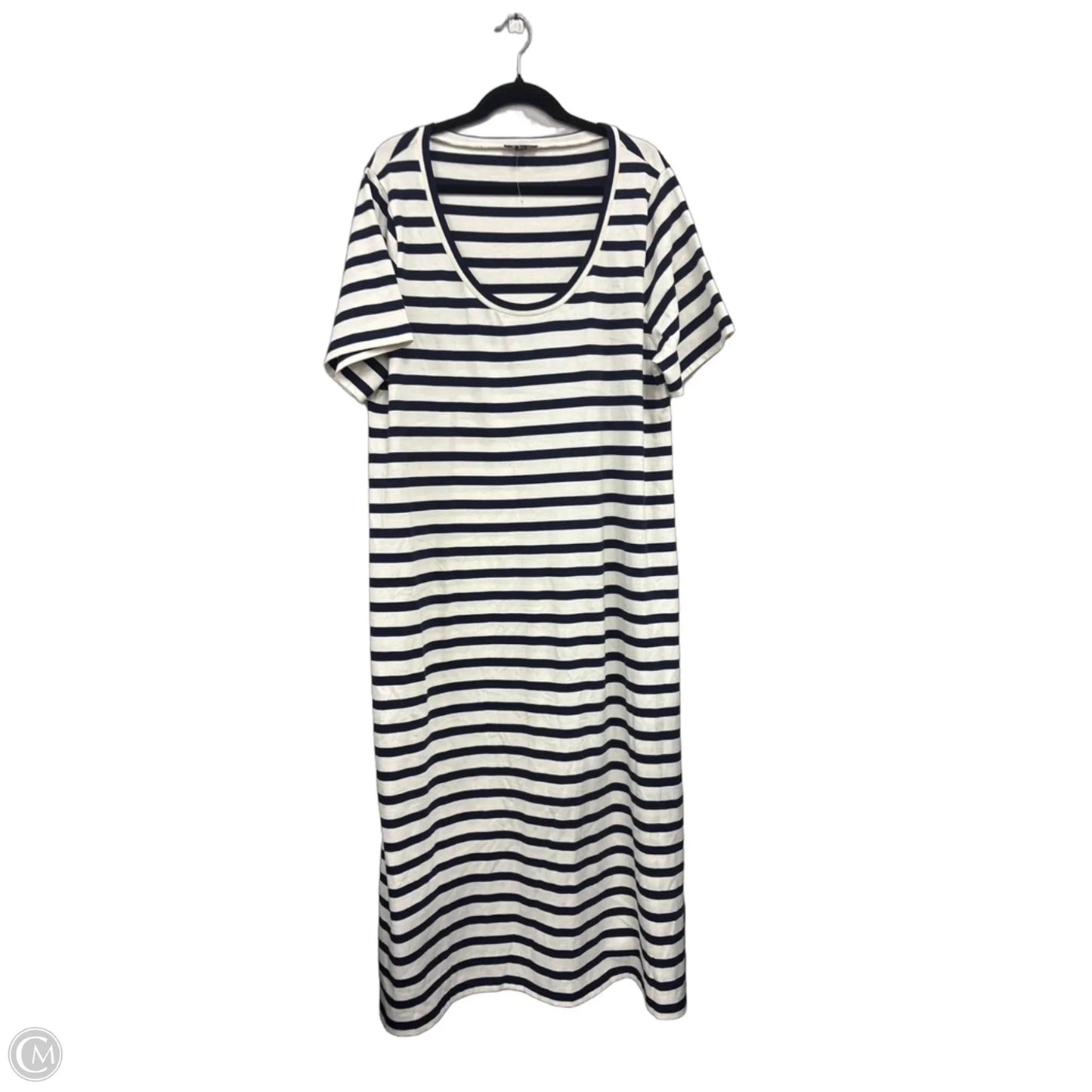 Dress Casual Maxi By J. Crew In Blue & White, Size: 2x