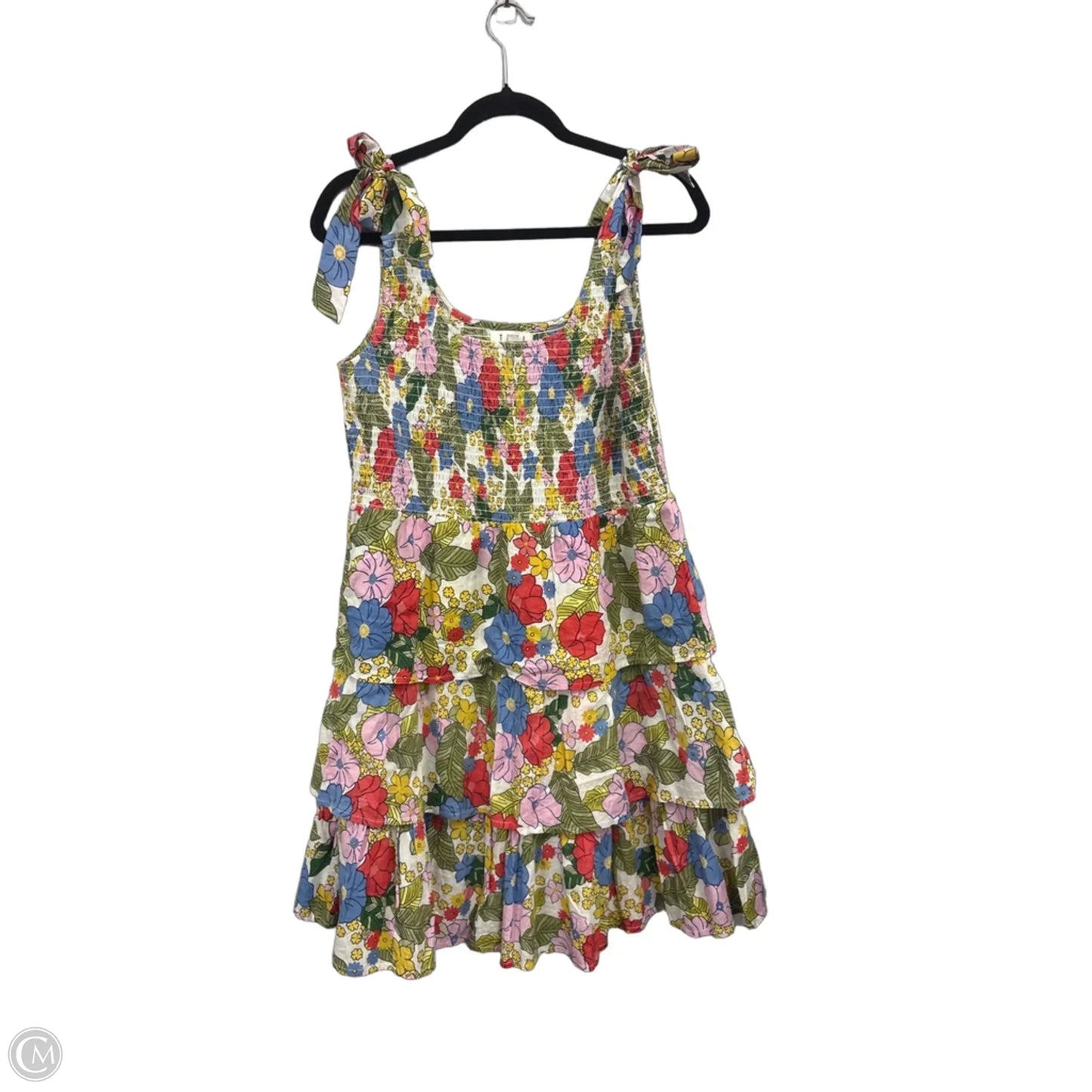 Dress Casual Short By Thml In Green & Pink, Size: M