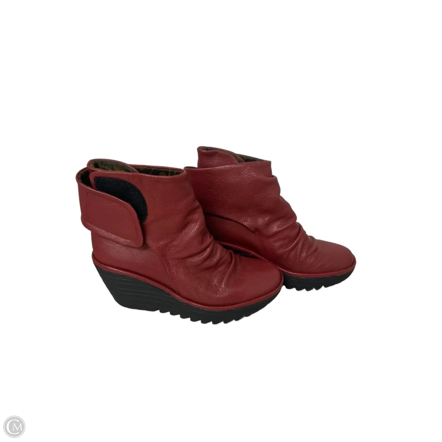 Boots Ankle Heels By Fly London In Red, Size: 5.5