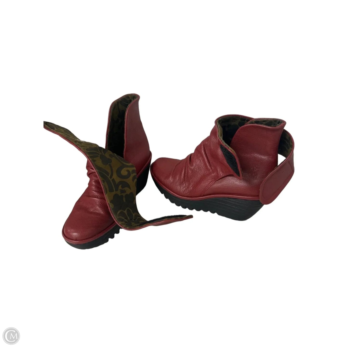 Boots Ankle Heels By Fly London In Red, Size: 5.5