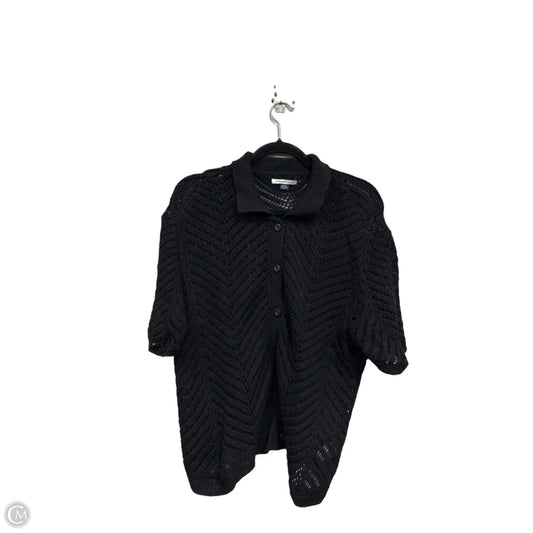 Sweater Short Sleeve By American Eagle In Black, Size: M