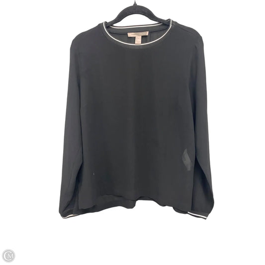 Top Long Sleeve By Forever 21 In Black & White, Size: L