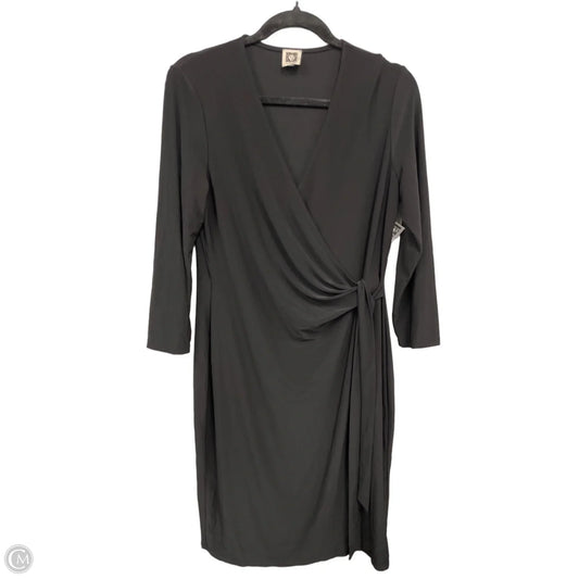 Dress Casual Midi By Anne Klein In Black, Size: L
