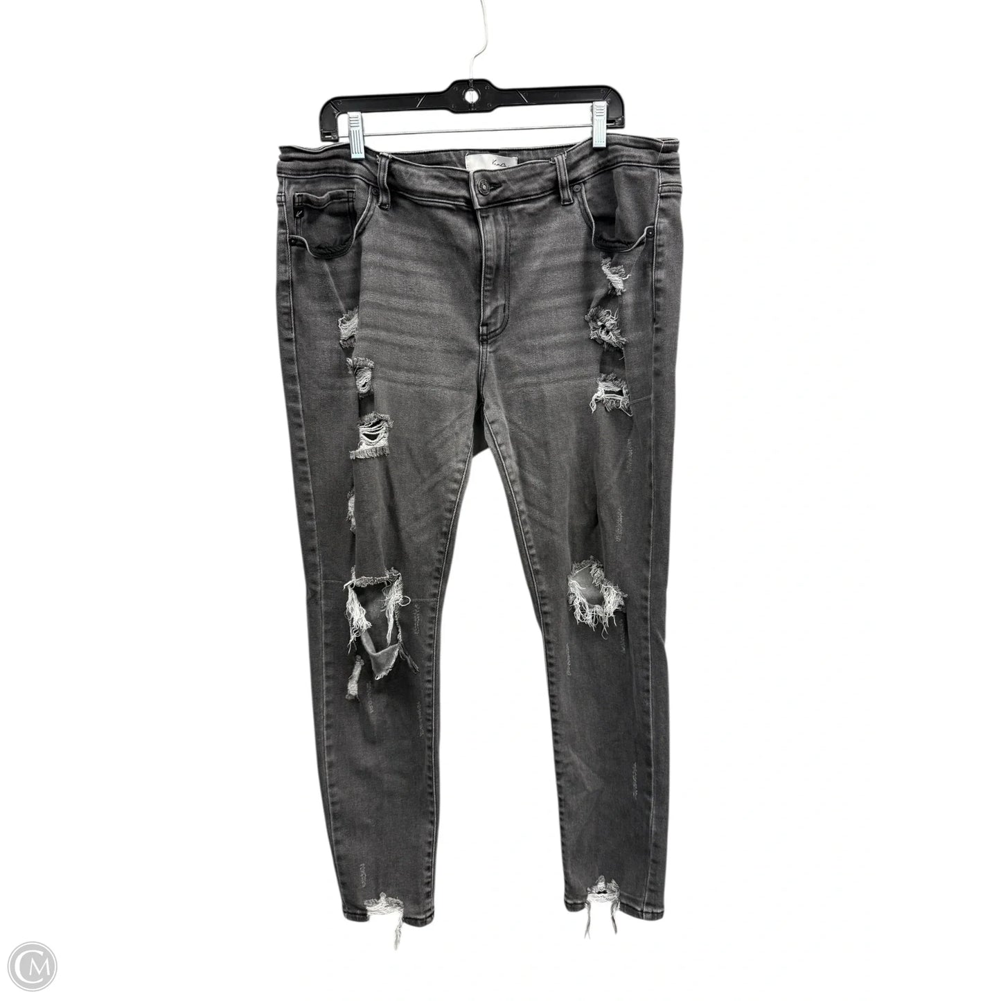 Jeans Skinny By Kancan In Grey, Size: 2x