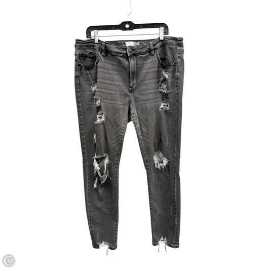 Jeans Skinny By Kancan In Grey, Size: 2x