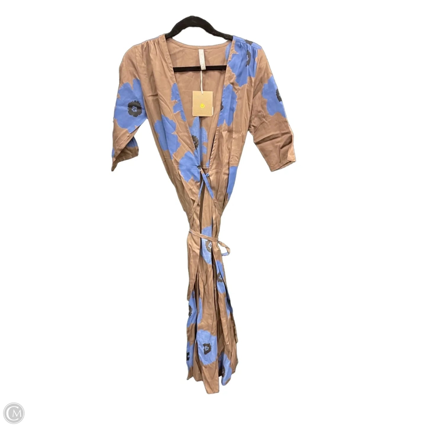 Dress Casual Maxi By Cmc In Blue & Brown, Size: S