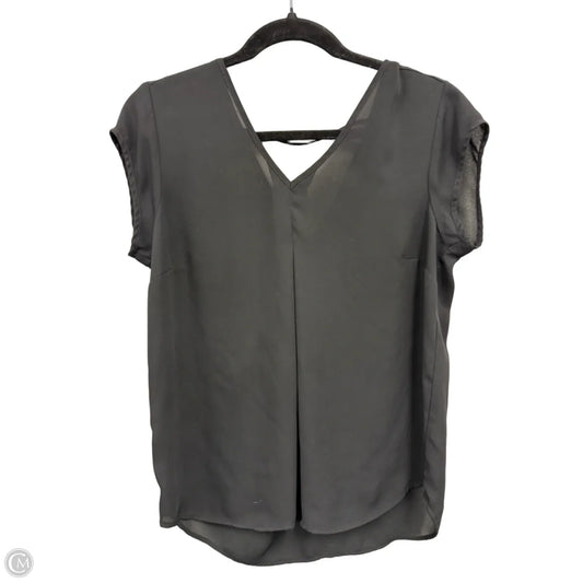 Blouse Short Sleeve By Halogen In Black, Size: M