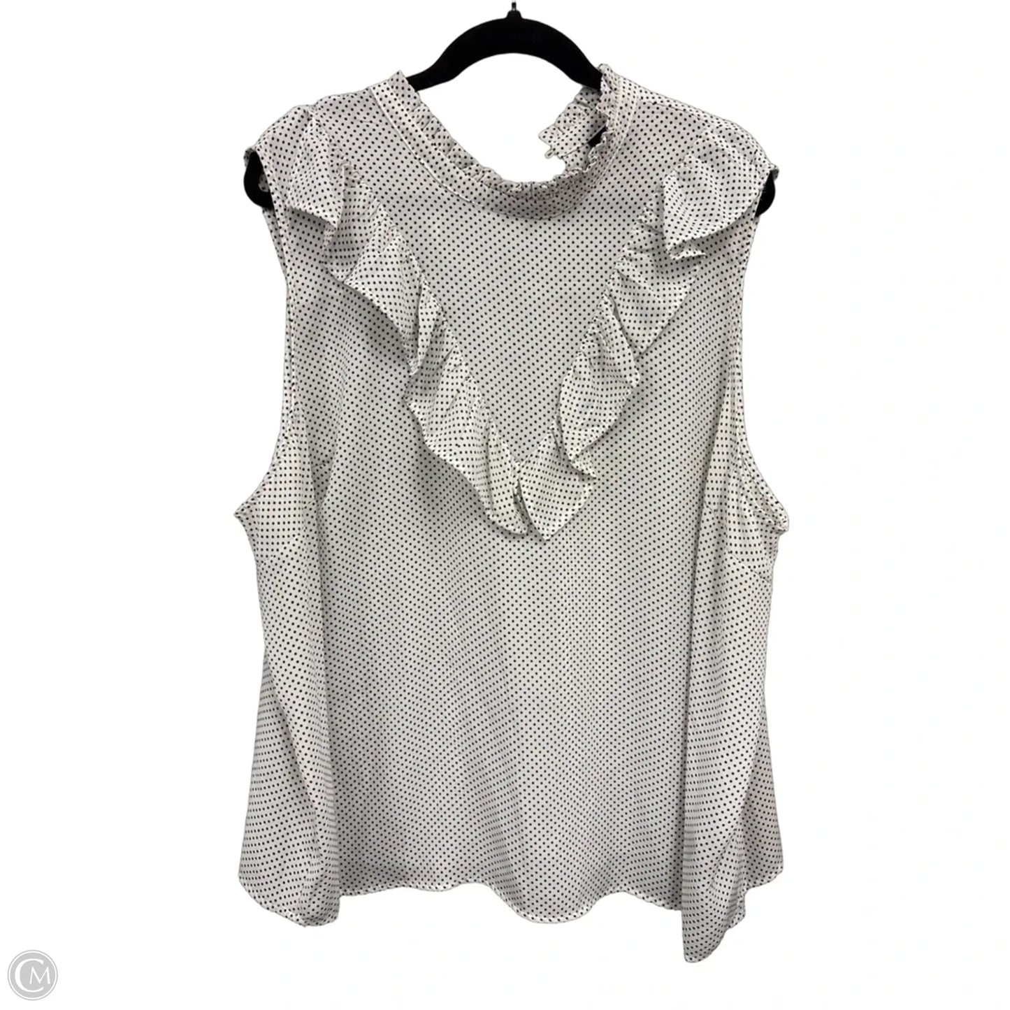 Blouse Sleeveless By Who What Wear In Black & White, Size: 3x