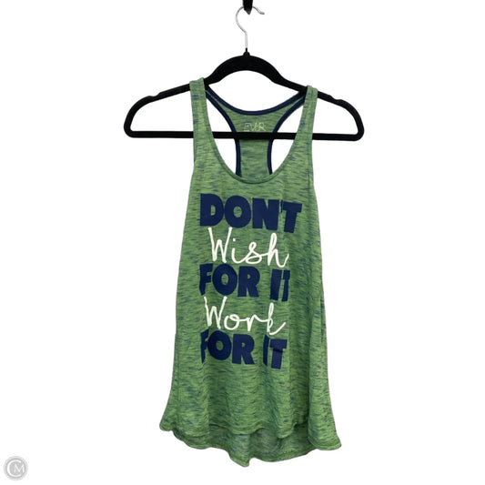 Athletic Tank Top By Clothes Mentor In Green, Size: M