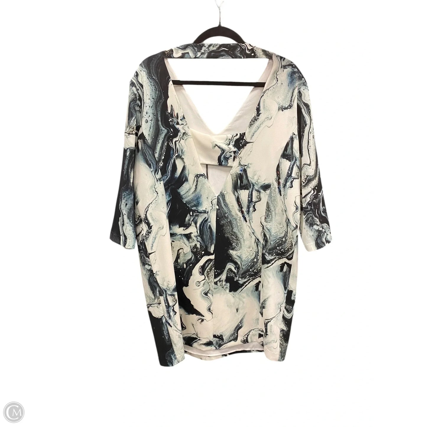 Dress Casual Short By Clothes Mentor In Black & Cream, Size: L