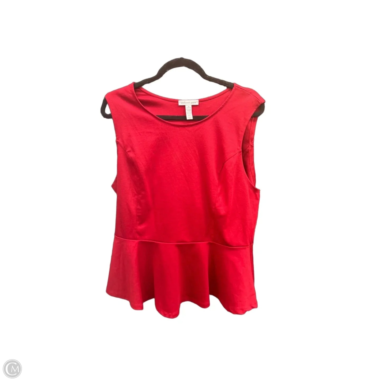 Top Sleeveless By Ambiance Apparel In Red, Size: 2x