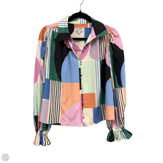 Top Long Sleeve By Crosby In Multi-colored, Size: Xs