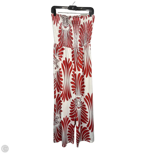 Jumpsuit By Clothes Mentor In Red & White, Size: L