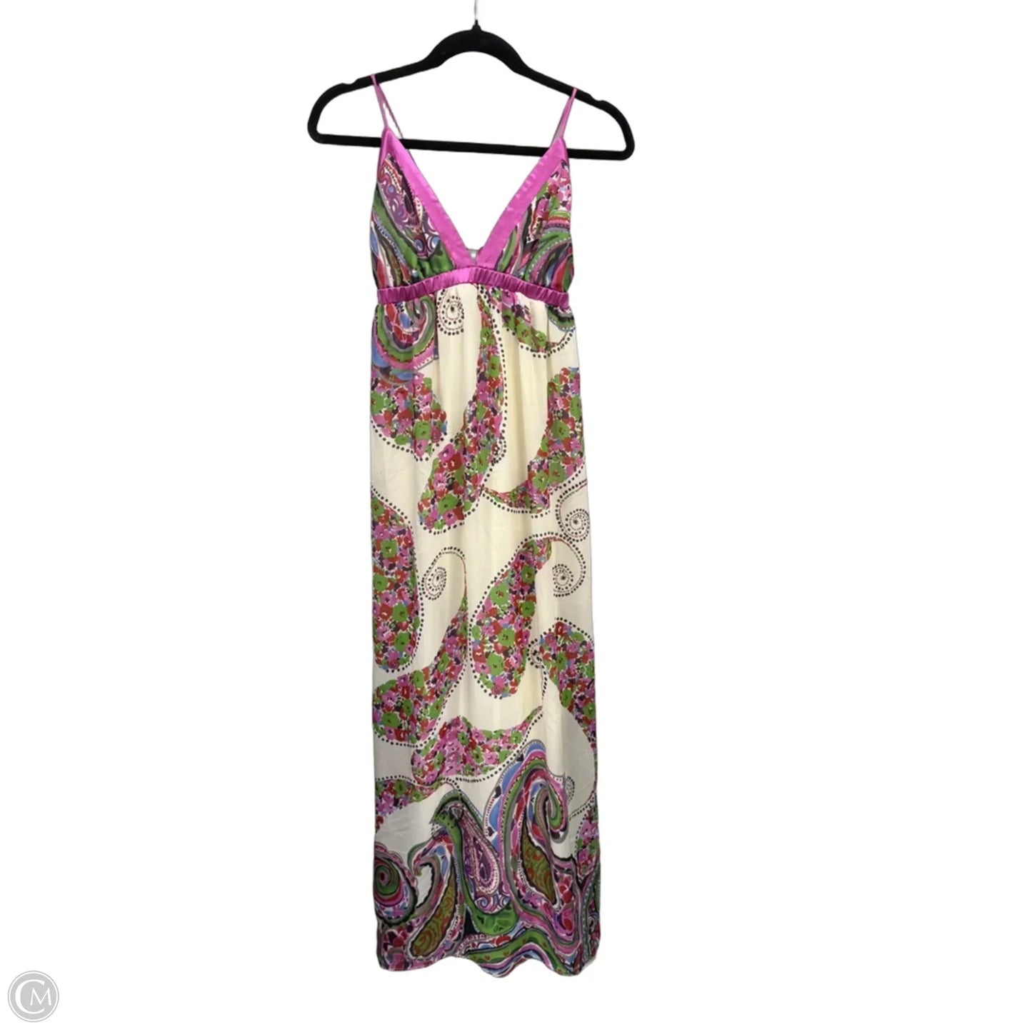 Dress Casual Maxi By Clothes Mentor In Cream & Purple, Size: Xl