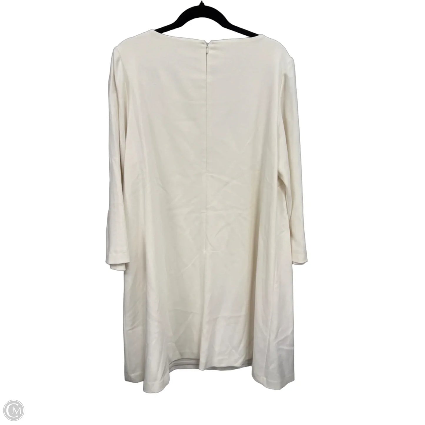 Dress Casual Midi By Donna Karan In Cream, Size: 16
