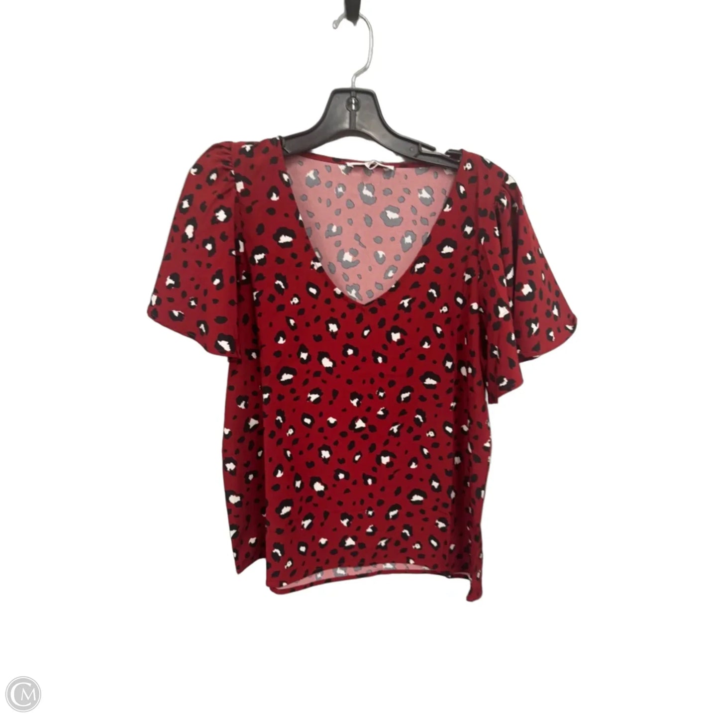 Top Short Sleeve By Michelle Mcdowell In Red, Size: S