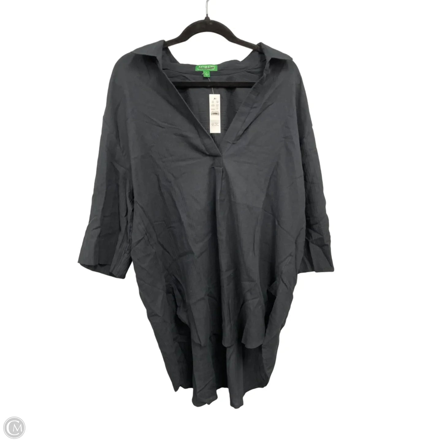 Tunic Short Sleeve By J. Crew In Black, Size: L
