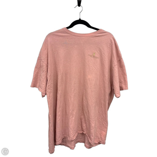 Top Short Sleeve By Simply Southern In Pink, Size: Xxl