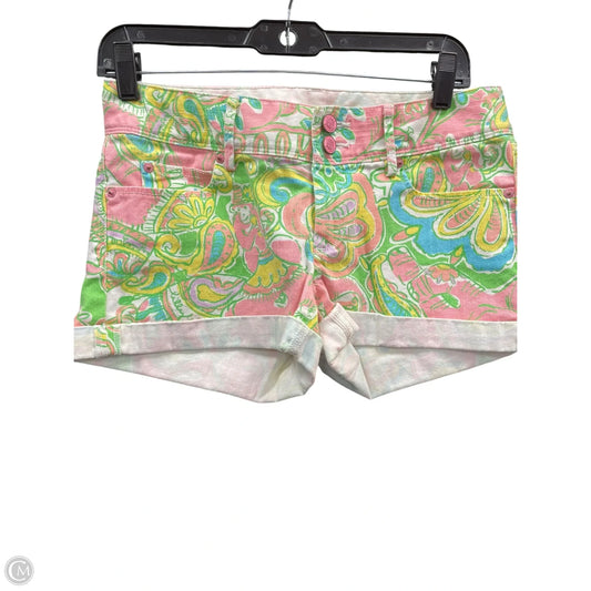 Shorts Designer By Lilly Pulitzer In Green & Pink, Size: 2
