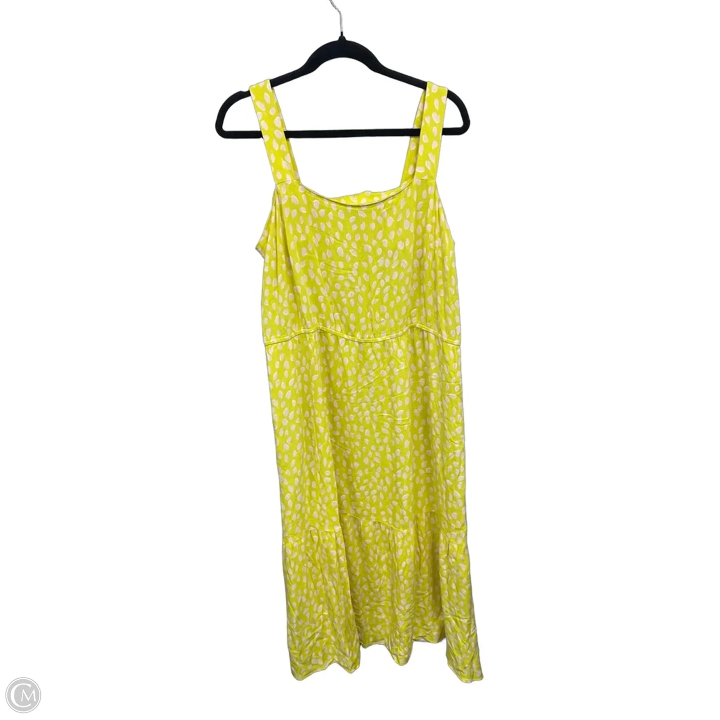 Dress Casual Maxi By Amazon Essentials In Pink & Yellow, Size: Xl