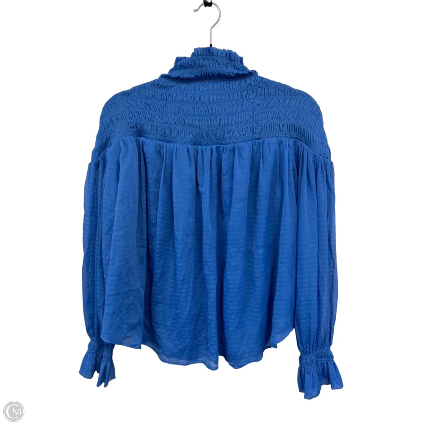 Top Long Sleeve By Ann Taylor In Blue, Size: Xs