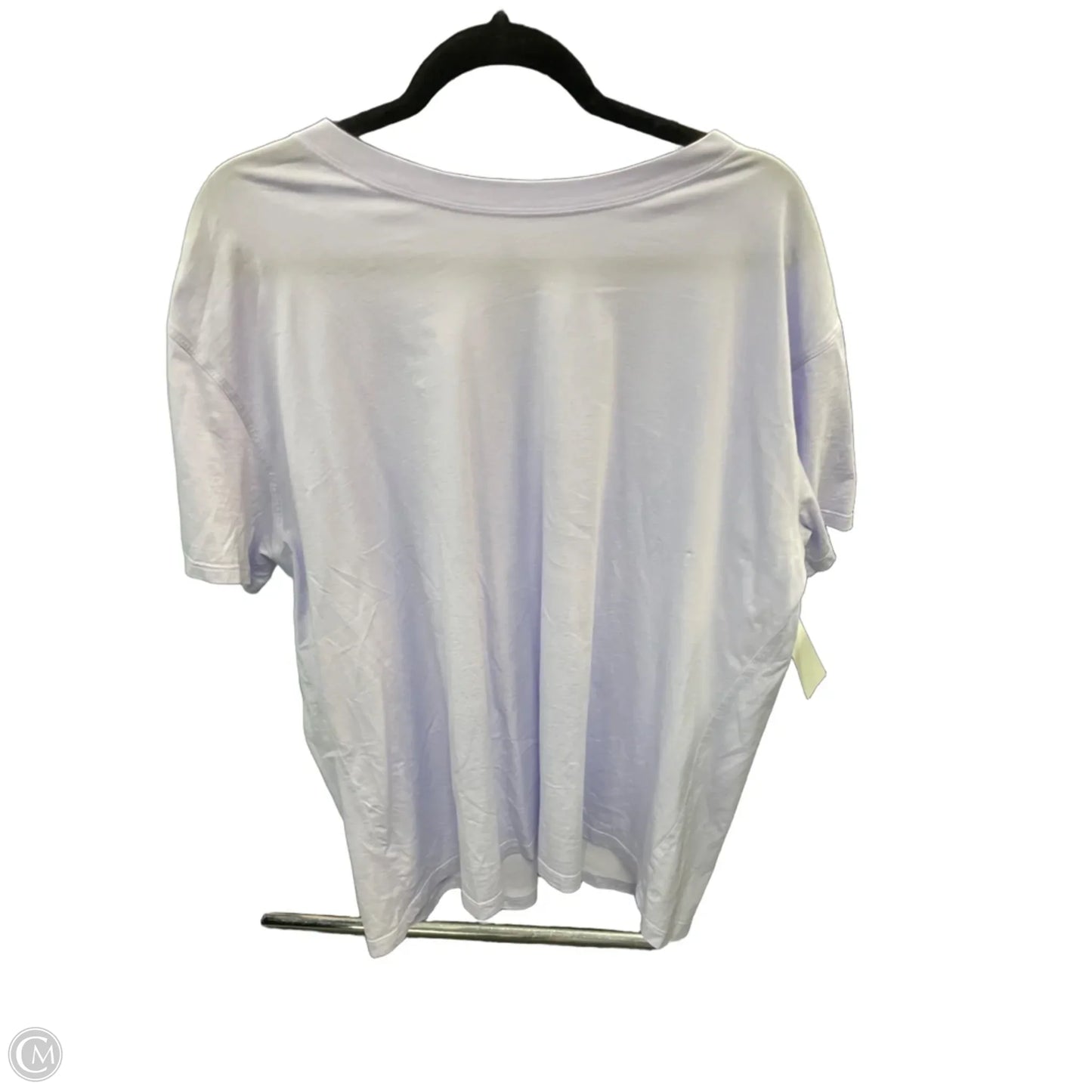Athletic Top Short Sleeve By Lululemon In Purple, Size: Xxl