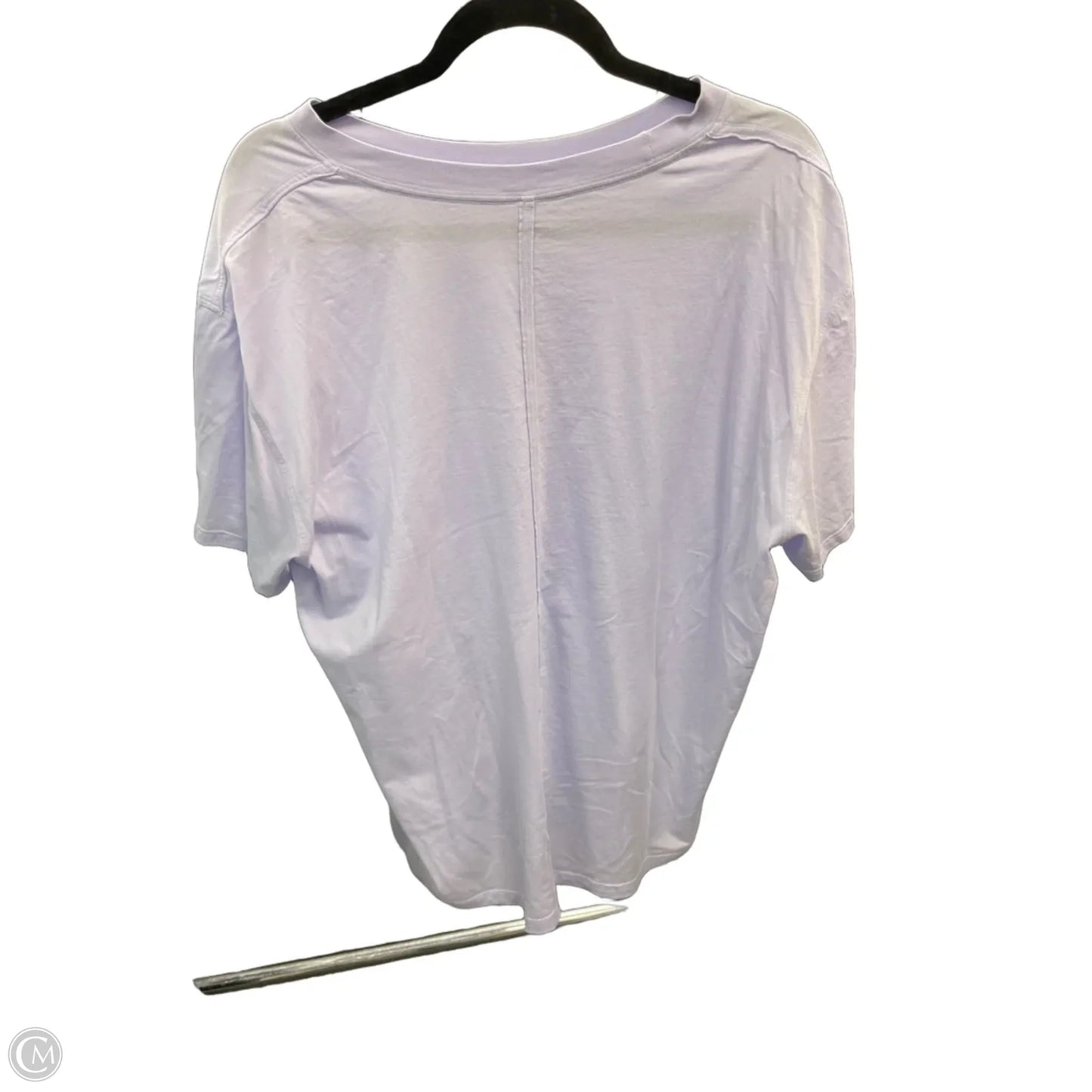 Athletic Top Short Sleeve By Lululemon In Purple, Size: Xxl