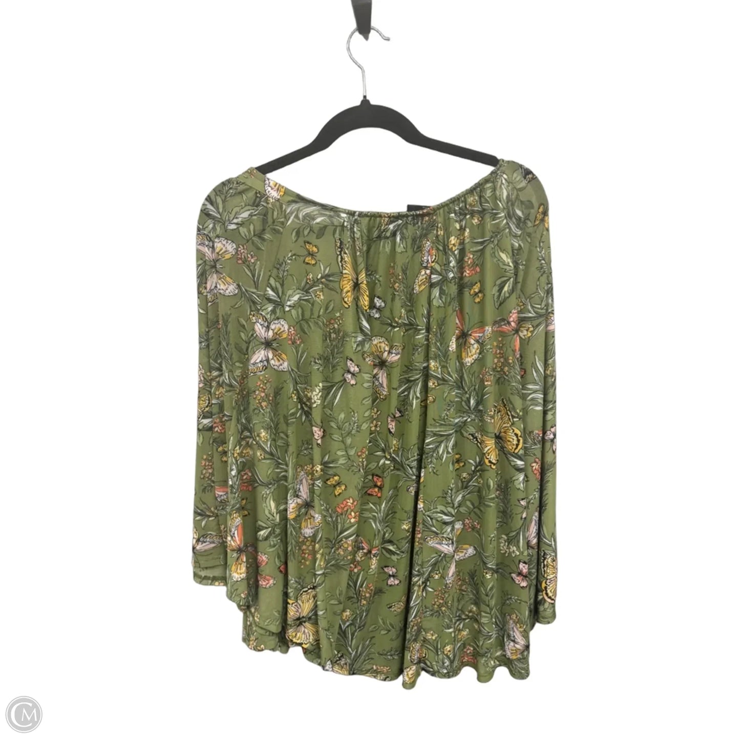 Top Long Sleeve By Lane Bryant In Green, Size: Xl