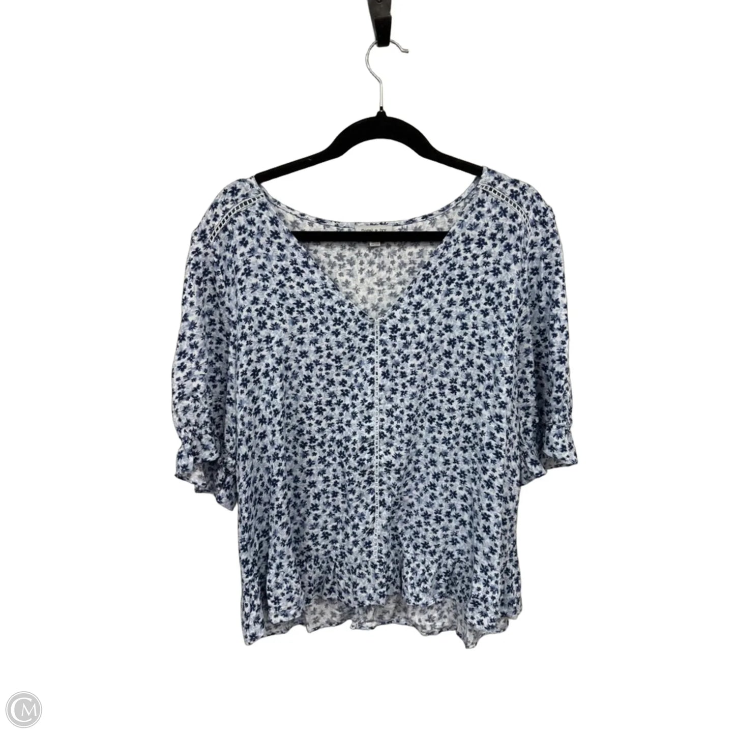 Top Short Sleeve By Clothes Mentor In Blue, Size: L