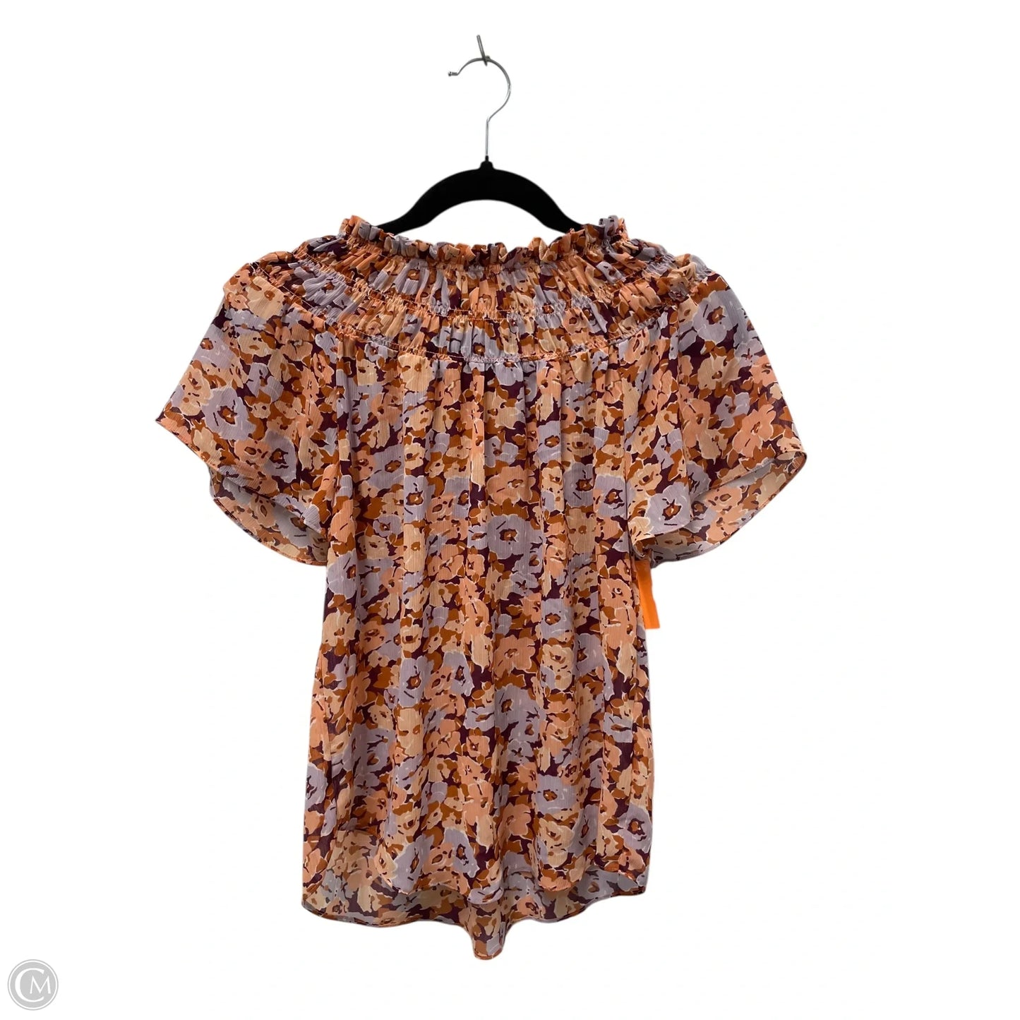Top Short Sleeve By Madewell In Orange & Purple, Size: Xs