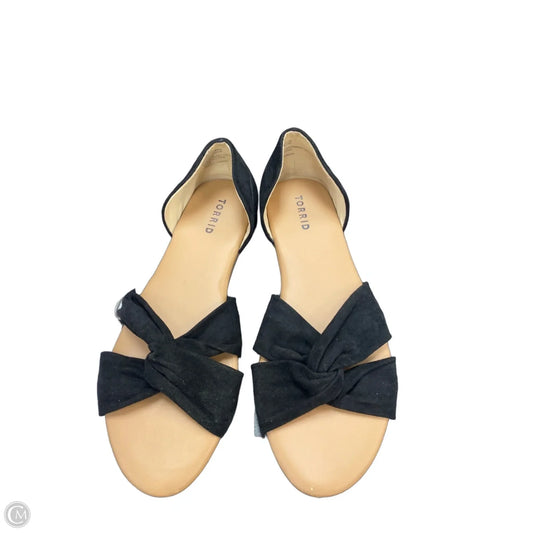 Sandals Flats By Torrid In Black, Size: 10.5