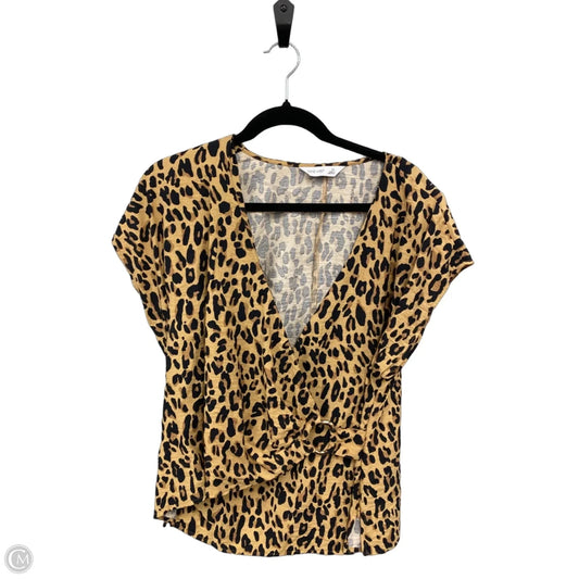 Top Short Sleeve By Nine West In Black & Brown, Size: Xl