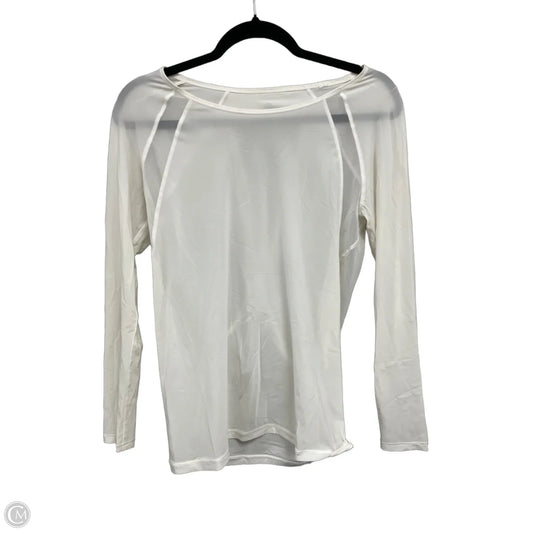 Athletic Top Long Sleeve Crewneck By Lululemon In White, Size: S