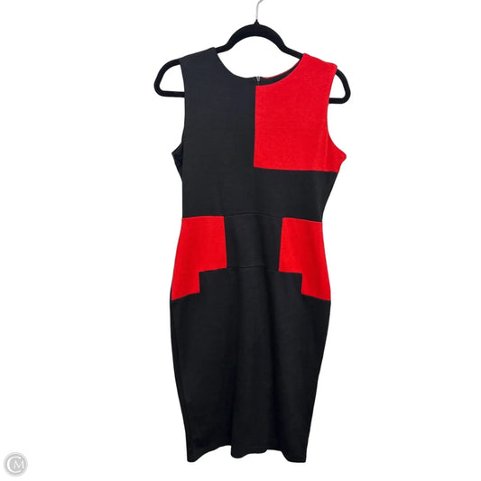 Dress Casual Midi By Clothes Mentor In Black & Red, Size: Xl