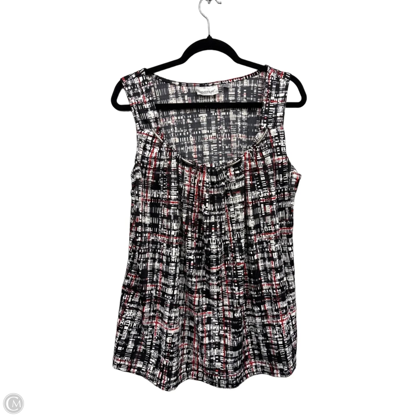 Top Sleeveless By Avenue In Black & White, Size: Xl