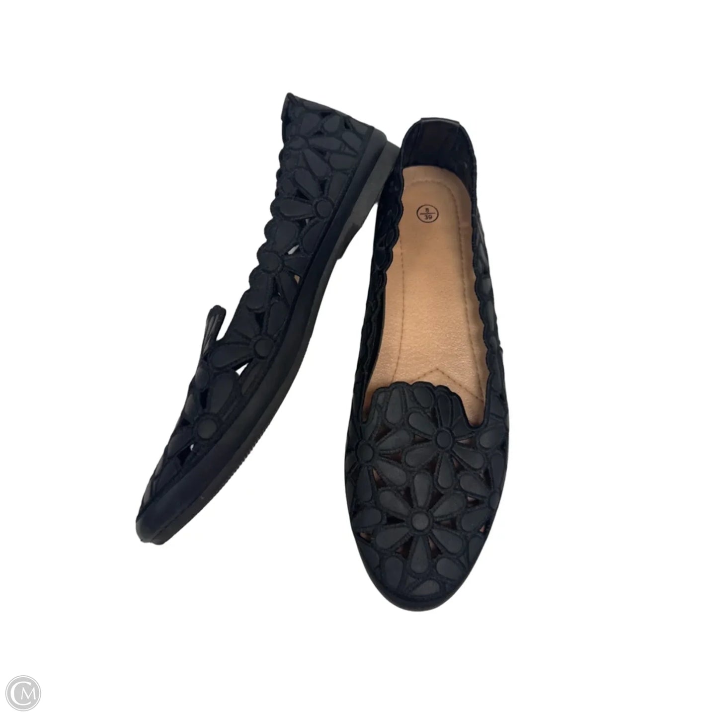 Shoes Flats By Clothes Mentor In Black, Size: 8