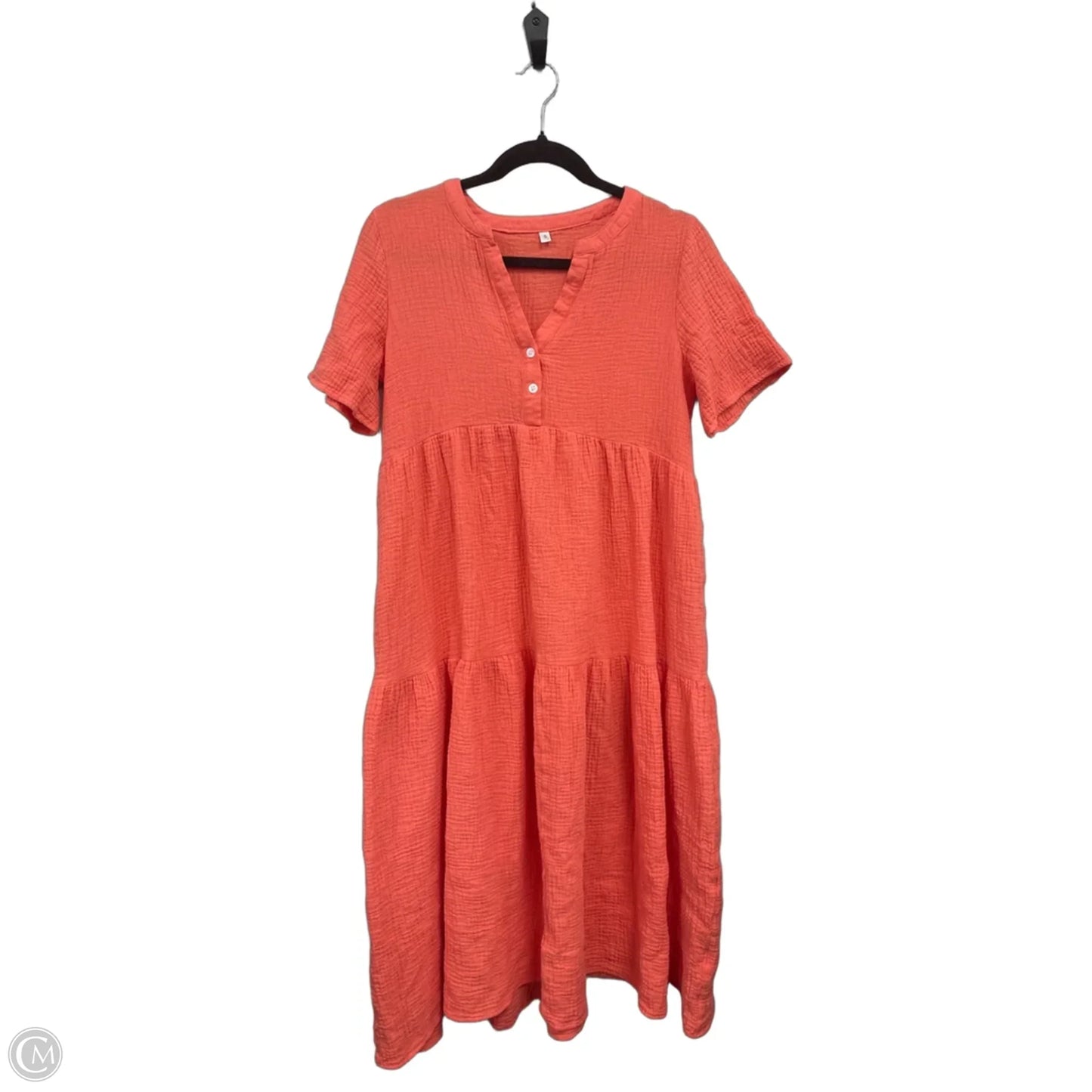 Dress Casual Midi By Clothes Mentor In Coral, Size: S