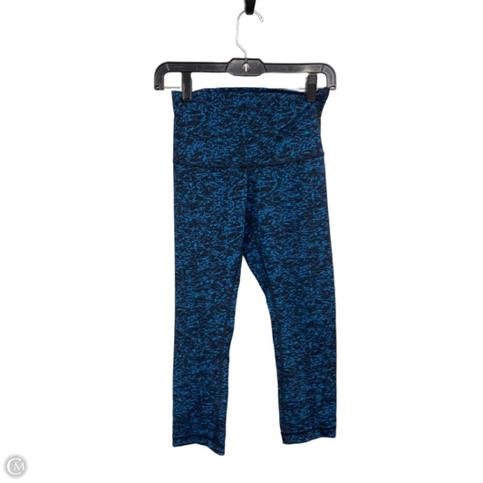 Athletic Leggings Capris By Lululemon In Black & Blue, Size: 6