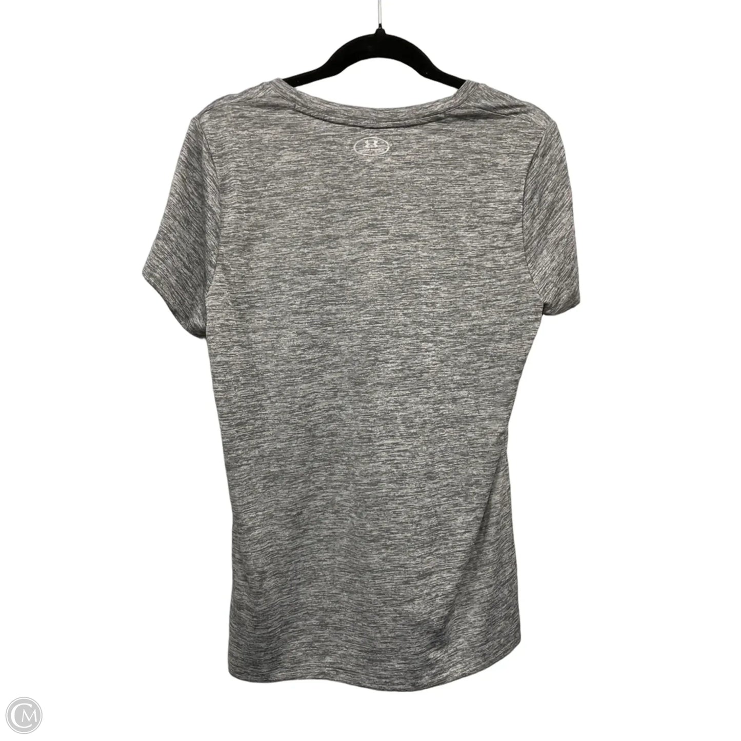 Athletic Top Short Sleeve By Under Armour In Grey, Size: L