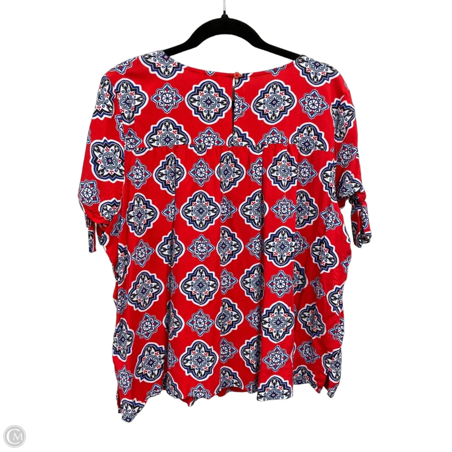 Top Short Sleeve By Crown And Ivy In Blue & Red, Size: Xxl