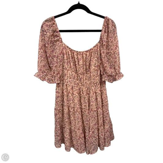 Dress Casual Short By Trixxi In Pink & Tan, Size: Xl