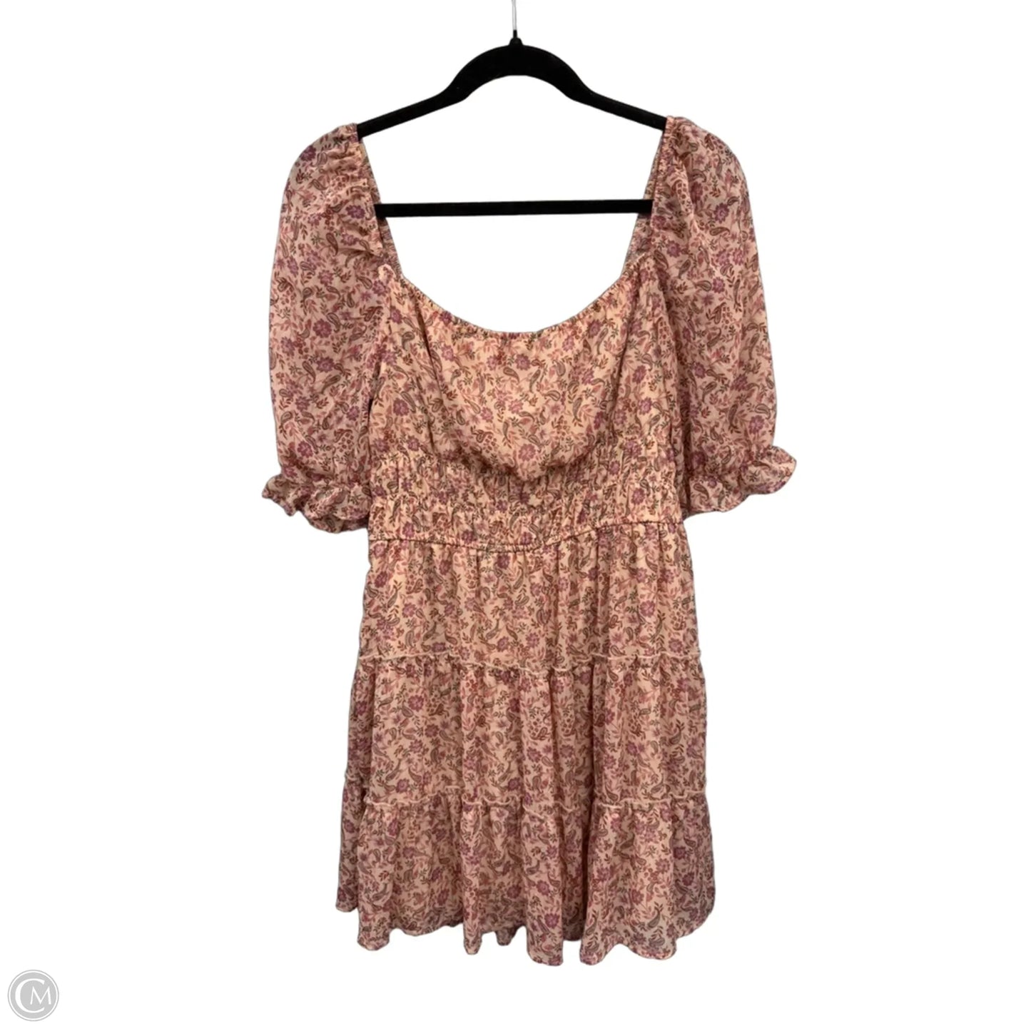 Dress Casual Short By Trixxi In Pink & Tan, Size: Xl