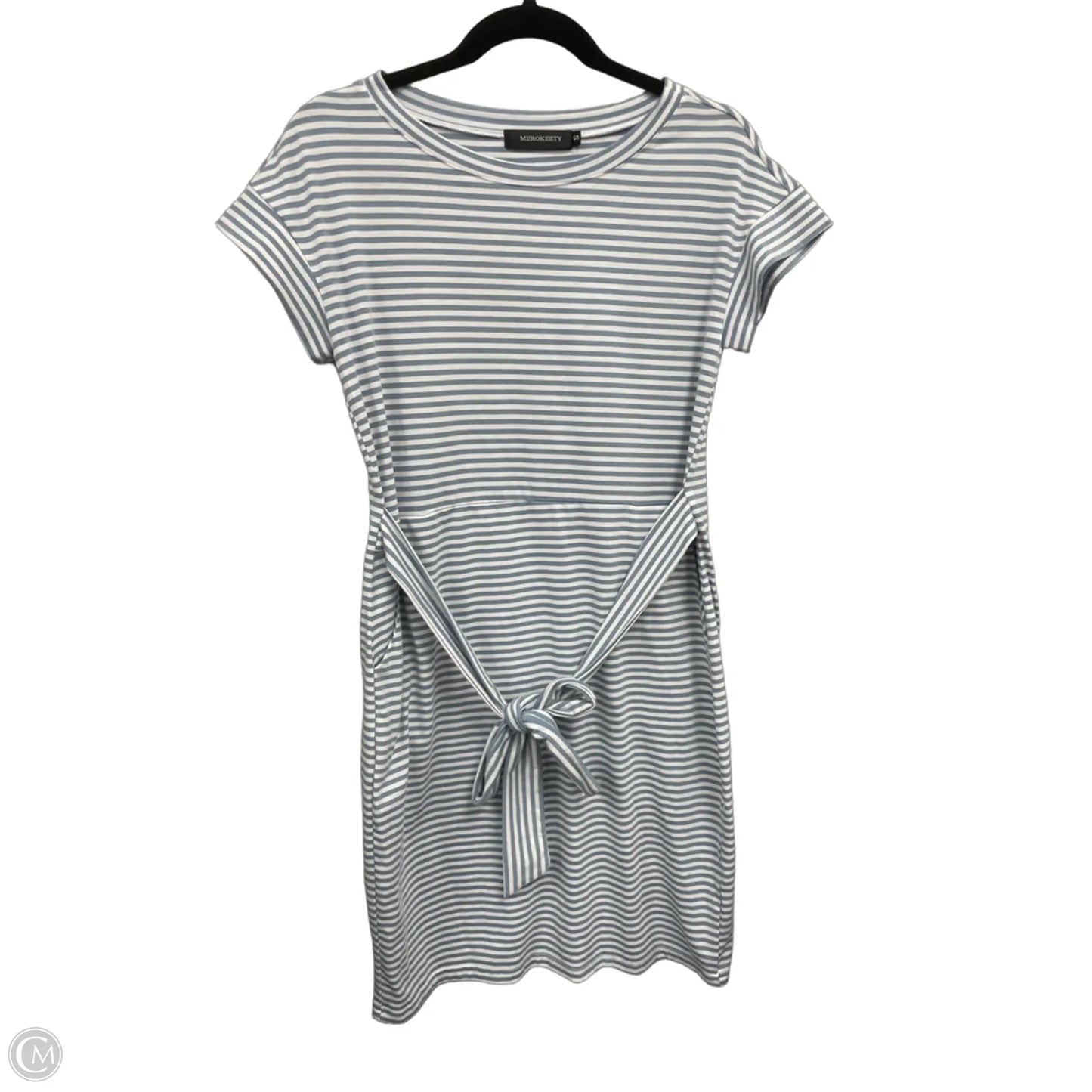 Dress Casual Short By Merokeety In Blue & White, Size: S